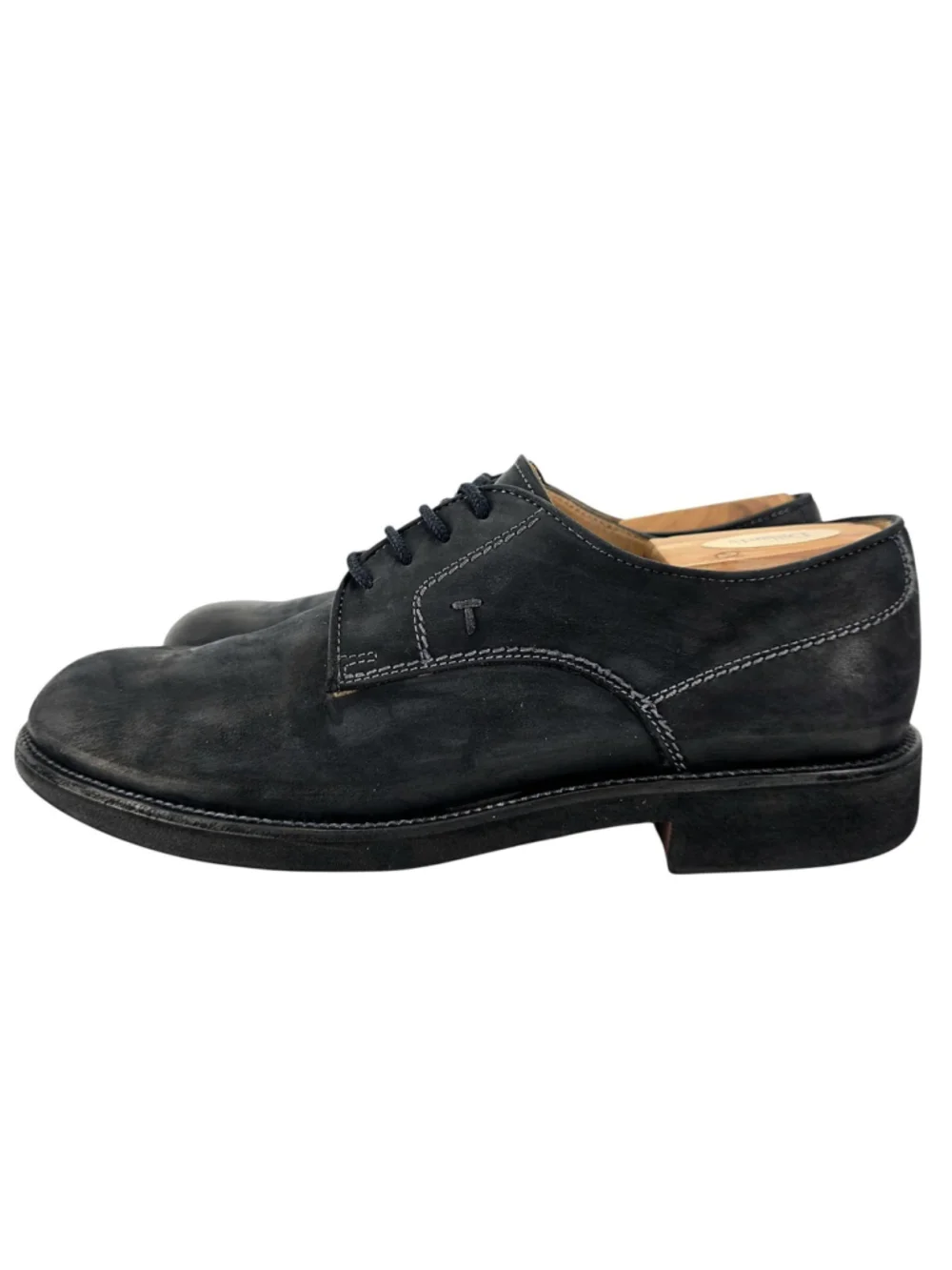 Tod's Black Nubuck Leather Derby Shoes | Made in Italy | Men's 9